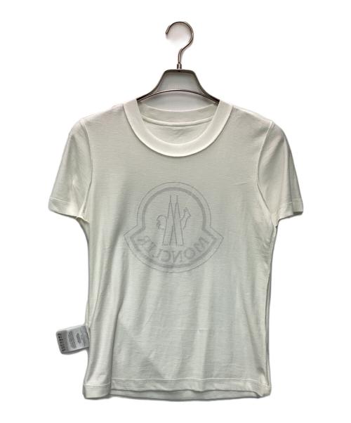 MONCLER（モンクレール）MONCLER (モンクレール) MAGLIA GIROCOLLO（マリア ジロコッロ） 半袖カットソー ホワイト サイズ:Sの古着・服飾アイテム