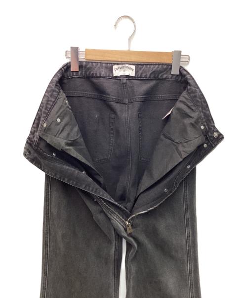 FREE WORLD ORDER（フリーワールドオーダー）FREE WORLD ORDER (フリーワールドオーダー) Oblique Placket Denim Pants（オブリーク プラケット デニム パンツ） ブラック サイズ:Sの古着・服飾アイテム