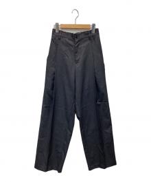 NEON SIGN×STUDIOUS（ネオンサイン×ステュディオス）の古着「別注 WORSTED BADBOY WIDE SLACKS（ワーステッド バッドボーイ ワイド スラックス）」｜グレー