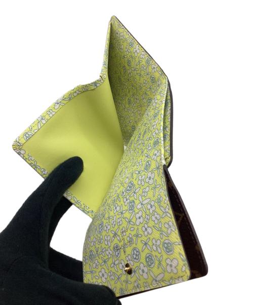 LOUIS VUITTON（ルイ ヴィトン）LOUIS VUITTON (ルイ ヴィトン) モノグラム ポルトフォイユ・エリーズ ヴェール ブラウン×ライトグリーンの古着・服飾アイテム