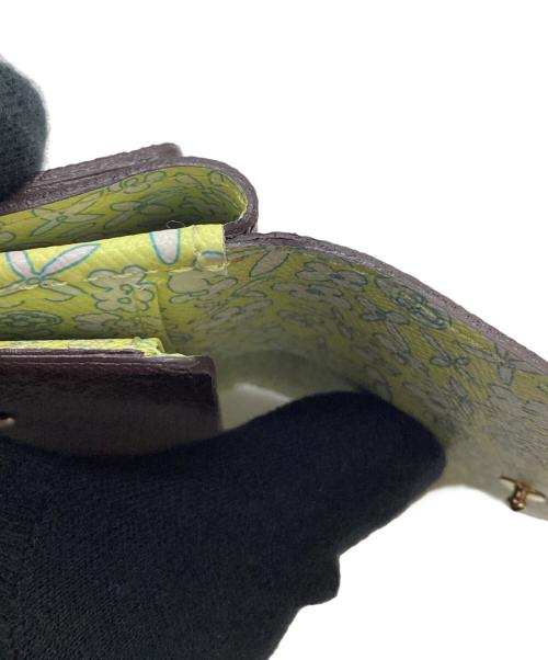 LOUIS VUITTON（ルイ ヴィトン）LOUIS VUITTON (ルイ ヴィトン) モノグラム ポルトフォイユ・エリーズ ヴェール ブラウン×ライトグリーンの古着・服飾アイテム