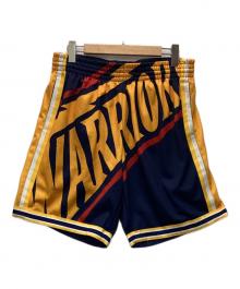 HARDWOOD CLASSICS×Mitchell&Ness（ハードウッドクラシック×ミッチェルアンドネス）の古着「ハーフパンツ」｜イエロー×ネイビー