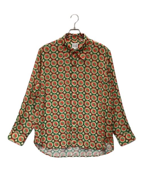 LACOSTE（ラコステ）LACOSTE (ラコステ) RICKY REGAL 長袖シャツ ピンク×グリーン サイズ:Lの古着・服飾アイテム