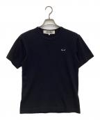 PLAY COMME des GARCONSプレイコムデギャルソン）の古着「ハートワッペン Tシャツ」｜ブラック