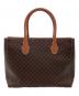 CELINE (セリーヌ) マカダム トートバッグ ブラウン：27000円