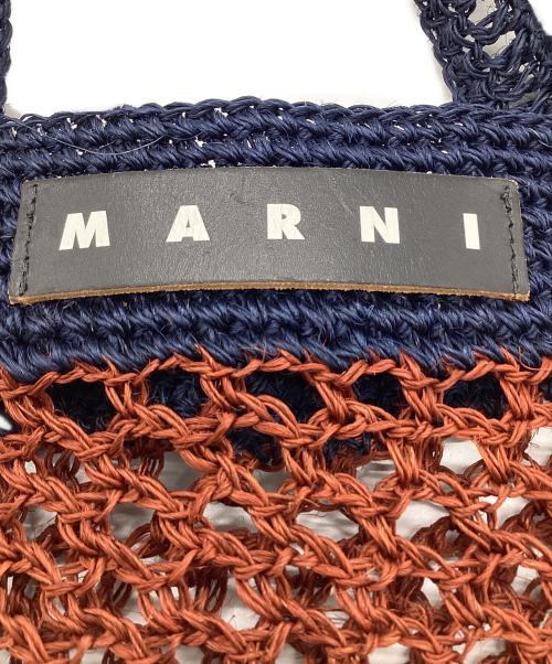 MARNI（マルニ）MARNI (マルニ) フィケ クロシェ バッグ レッド×グレーの古着・服飾アイテム