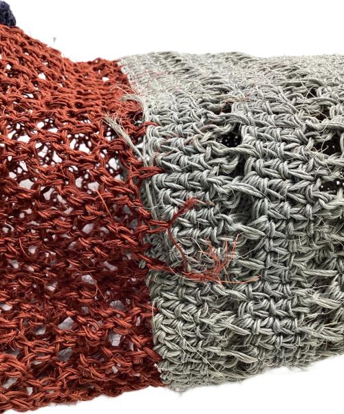 MARNI（マルニ）MARNI (マルニ) フィケ クロシェ バッグ レッド×グレーの古着・服飾アイテム