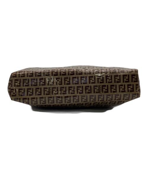 FENDI（フェンディ）FENDI (フェンディ) ズッキーノ エナメル ショルダーバッグ ブラウンの古着・服飾アイテム