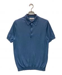 TOMORROW LAND PILGRIM（トゥモローランド ピルグリム）の古着「シルクコットンニットポロシャツ」｜ライトブルー
