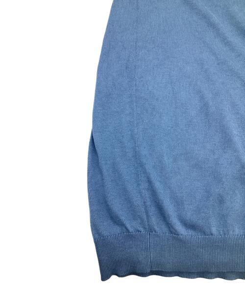 TOMORROW LAND PILGRIM（トゥモローランド ピルグリム）TOMORROW LAND PILGRIM (トゥモローランド ピルグリム) シルクコットンニットポロシャツ ライトブルー サイズ:Mの古着・服飾アイテム