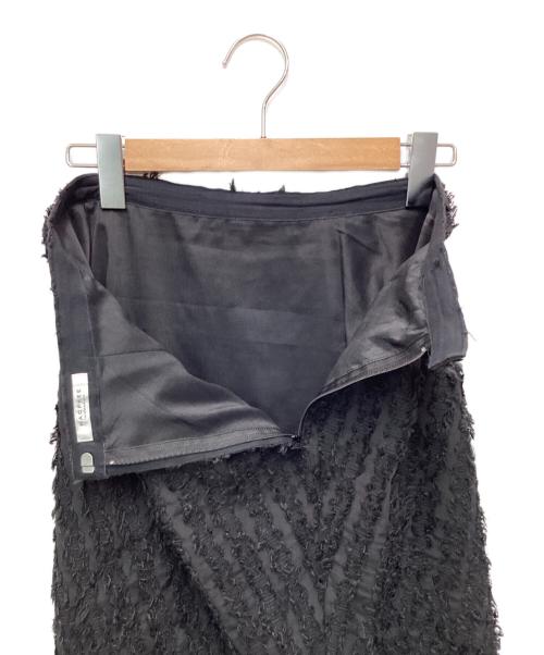 MACPHEE（マカフィー）MACPHEE (マカフィー) カットジャカード セミフレアロングスカート ブラック サイズ:36の古着・服飾アイテム