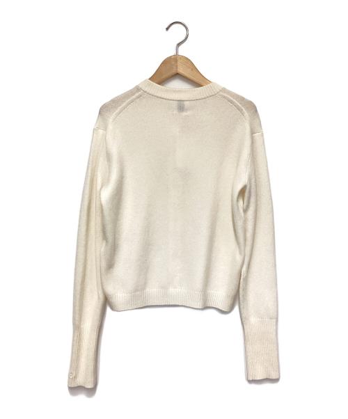 Spick and Span（スピック＆スパン）Spick and Span (スピックアンドスパン) カシミアコンパクトクルーネックカーディガン ホワイト サイズ:Ｆの古着・服飾アイテム