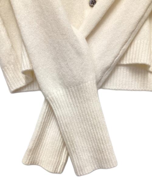 Spick and Span（スピック＆スパン）Spick and Span (スピックアンドスパン) カシミアコンパクトクルーネックカーディガン ホワイト サイズ:Ｆの古着・服飾アイテム