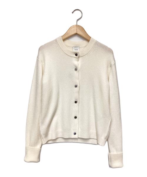 Spick and Span（スピック＆スパン）Spick and Span (スピックアンドスパン) カシミアコンパクトクルーネックカーディガン ホワイト サイズ:Ｆの古着・服飾アイテム