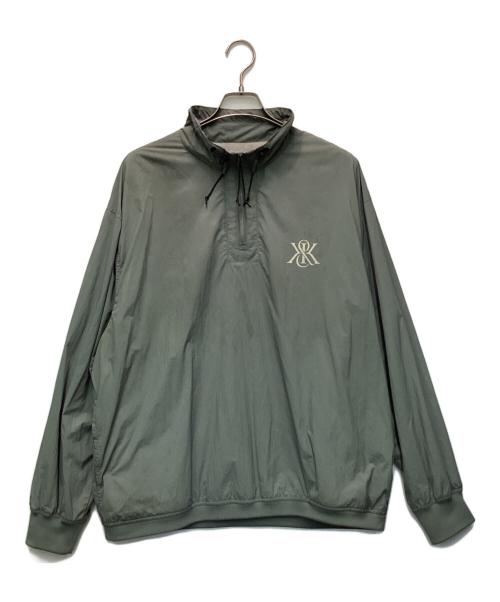 KITH（キス）KITH (キス) Paper Nylon Ryder Quarter Zip（ペーパー ナイロン ライダー クォーター ジップ） グレー サイズ:Lの古着・服飾アイテム