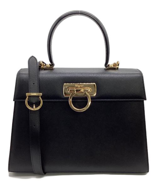 Salvatore Ferragamo（サルヴァトーレ フェラガモ）Salvatore Ferragamo (サルヴァトーレ フェラガモ) ガンチーニ 2WAYバッグ ブラックの古着・服飾アイテム