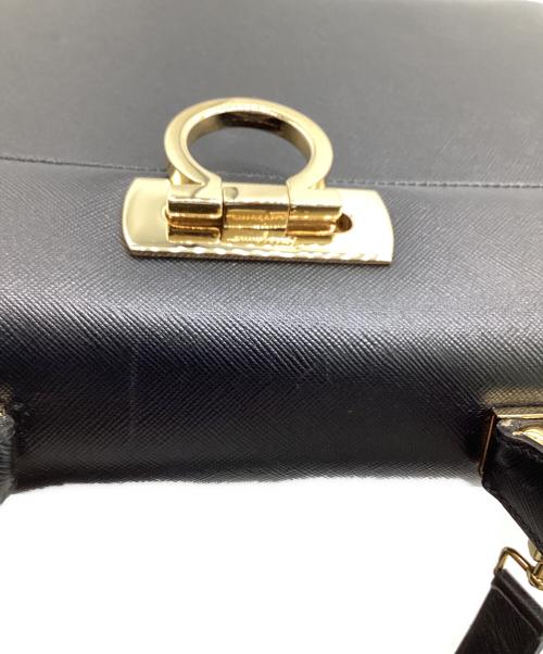 Salvatore Ferragamo（サルヴァトーレ フェラガモ）Salvatore Ferragamo (サルヴァトーレ フェラガモ) ガンチーニ 2WAYバッグ ブラックの古着・服飾アイテム