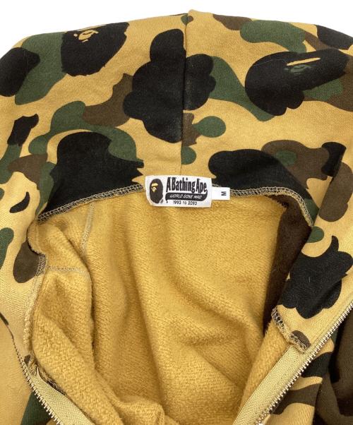 A BATHING APE（ア ベイシング エイプ）A BATHING APE (ア ベイシング エイプ) カモ柄 フルジップパーカー イエロー×ブラウン サイズ:Mの古着・服飾アイテム