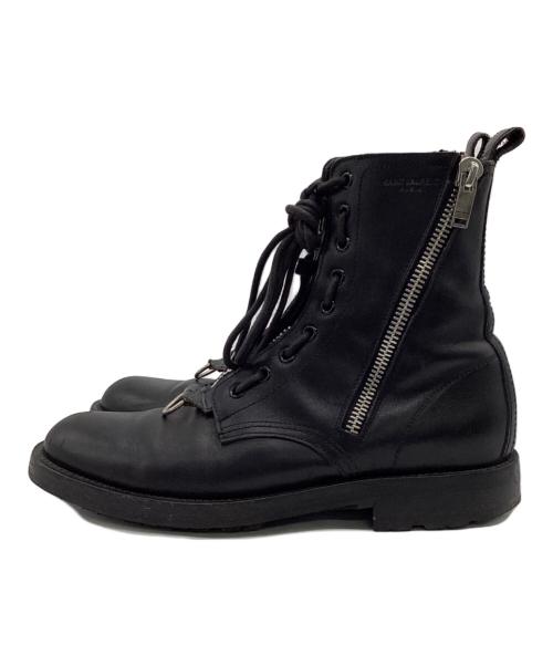 Saint Laurent Paris（サンローランパリ）Saint Laurent Paris (サンローランパリ) サイドジップアップブーツ ブラック サイズ:EU41の古着・服飾アイテム