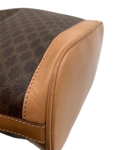 CELINE（セリーヌ）CELINE (セリーヌ) 巾着ショルダーバッグ ダークブラウンの古着・服飾アイテム