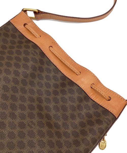 CELINE（セリーヌ）CELINE (セリーヌ) 巾着ショルダーバッグ ダークブラウンの古着・服飾アイテム