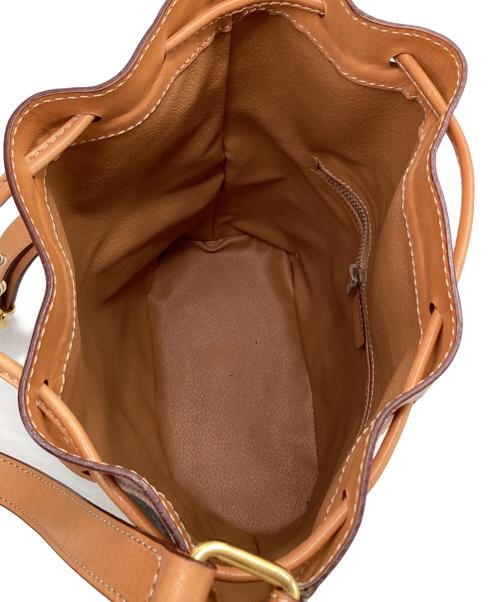 CELINE（セリーヌ）CELINE (セリーヌ) 巾着ショルダーバッグ ダークブラウンの古着・服飾アイテム
