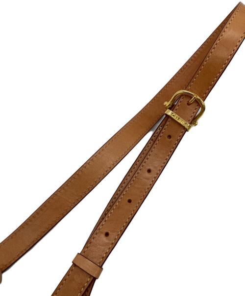 CELINE（セリーヌ）CELINE (セリーヌ) 巾着ショルダーバッグ ダークブラウンの古着・服飾アイテム