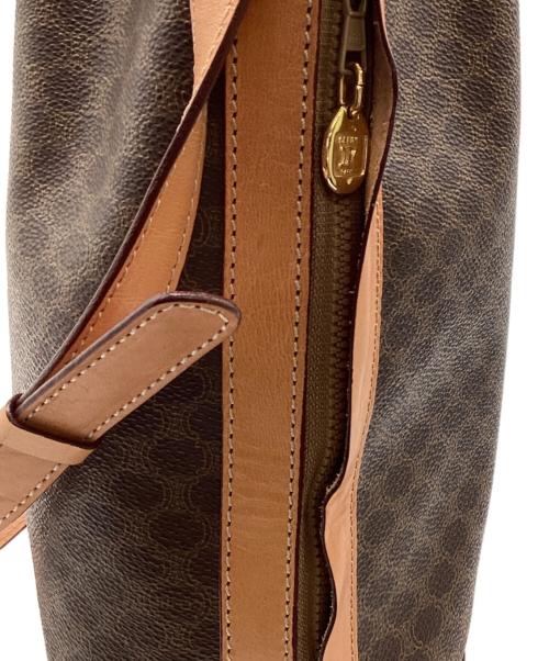 CELINE（セリーヌ）CELINE (セリーヌ) 巾着ショルダーバッグ ダークブラウンの古着・服飾アイテム