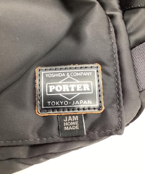 PORTER（ポーター）PORTER (ポーター) JAM HOME MADE (ジャムホームメイド) スタッズ ウエストバッグ ブラック×シルバーの古着・服飾アイテム