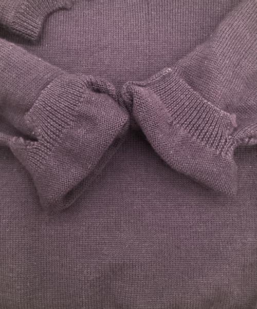 NOMA t.d.（ノーマティーディー）NOMA t.d. Needles (ニードルズ) V NECK PULLOVER SWEATER-CRUSH KNIT/KILTPIN（Vネック プルオーバー セーター-クラッシュ ニット/キルト ピン） パープル サイズ:Sの古着・服飾アイテム