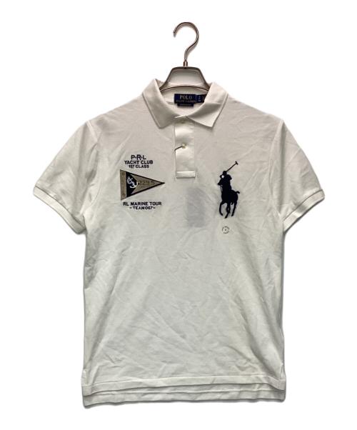 POLO RALPH LAUREN（ポロ・ラルフローレン）POLO RALPH LAUREN (ポロ・ラルフローレン) カスタム スリム フィット Big Pony（ビッグ ポニー）ポロシャツ ホワイト サイズ:US Sの古着・服飾アイテム
