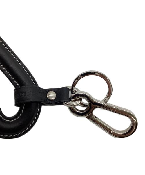 LOEWE（ロエベ）LOEWE (ロエベ) トリプルハート チャーム キーリング ブラック×イエロー×ブラウンの古着・服飾アイテム