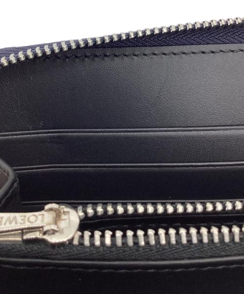 LOEWE（ロエベ）LOEWE (ロエベ) スタープリント ラウンドファスナー長財布 ネイビーの古着・服飾アイテム