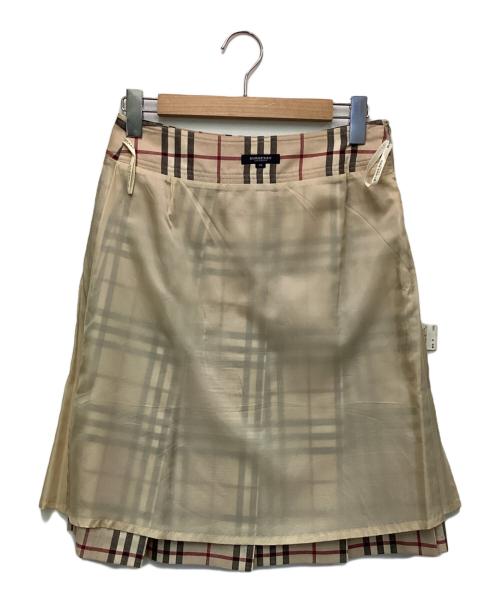 BURBERRY LONDON（バーバリーロンドン）BURBERRY LONDON (バーバリーロンドン) プリーツスカート ベージュ サイズ:38の古着・服飾アイテム