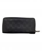 LOUIS VUITTONルイ ヴィトン）の古着「ダミエ アンフィニ ジッピーウォレット ヴェルティカル」｜ブラック