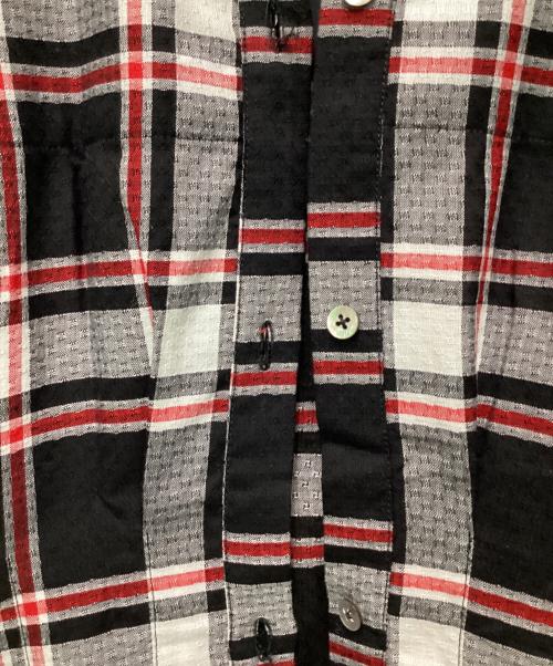 Akihide nakachi（アキヒデ ナカチ）Akihide nakachi (アキヒデ ナカチ) 長袖シャツワンピース ブラック×グレー サイズ:ONE SIZEの古着・服飾アイテム