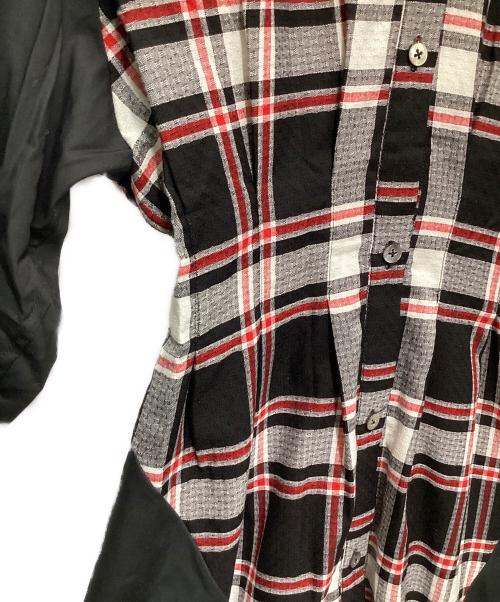 Akihide nakachi（アキヒデ ナカチ）Akihide nakachi (アキヒデ ナカチ) 長袖シャツワンピース ブラック×グレー サイズ:ONE SIZEの古着・服飾アイテム