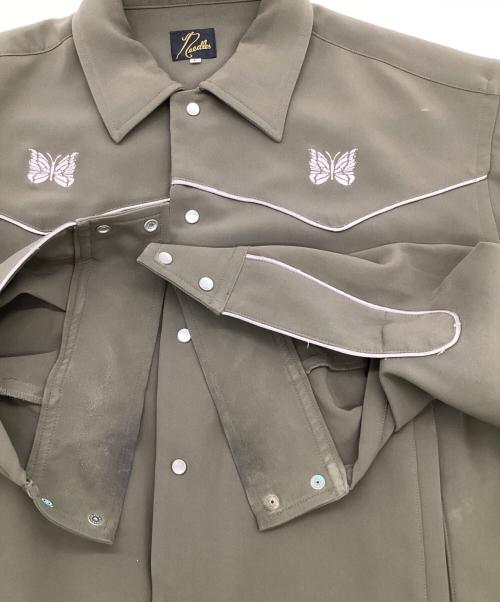 Needles（ニードルズ）Needles (ニードルズ) Piping Cowboy Shirt Jacket（パイピング カウボーイ シャツ ジャケット） オリーブ サイズ:Lの古着・服飾アイテム