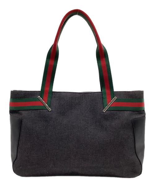 GUCCI（グッチ）GUCCI (グッチ) シェリーライン ハンドバッグ ブラックの古着・服飾アイテム