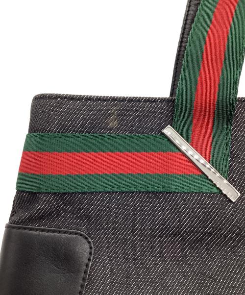 GUCCI（グッチ）GUCCI (グッチ) シェリーライン ハンドバッグ ブラックの古着・服飾アイテム