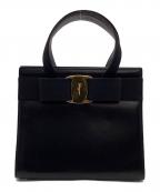Salvatore Ferragamoサルヴァトーレ フェラガモ）の古着「ヴァラリボン 2WAYバッグ」｜ブラック