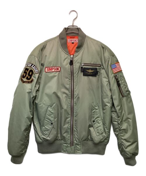 SIMPSON（シンプソン）SIMPSON (シンプソン) MA-1タイプ ジャケット カーキ サイズ:4Lの古着・服飾アイテム