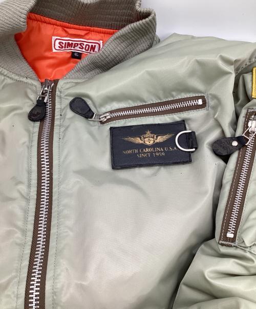 SIMPSON（シンプソン）SIMPSON (シンプソン) MA-1タイプ ジャケット カーキ サイズ:4Lの古着・服飾アイテム