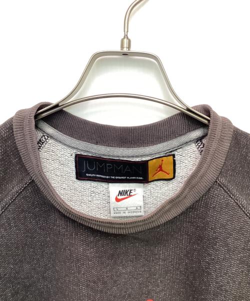 NIKE（ナイキ）NIKE (ナイキ) ジャンプマン 刺繍ロゴ スウェット ブラウン サイズ:Lの古着・服飾アイテム