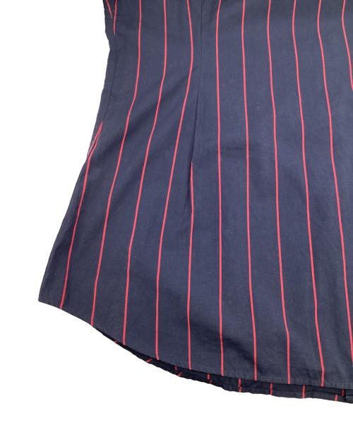 Vivienne Westwood man（ヴィヴィアン ウェストウッド マン）Vivienne Westwood man (ヴィヴィアン ウェストウッド マン) オーブ ストライプ長袖シャツ ネイビー サイズ:Ⅱの古着・服飾アイテム