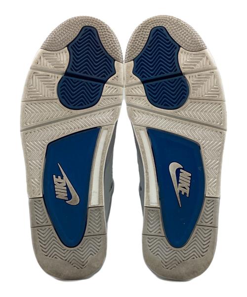 NIKE（ナイキ）NIKE (ナイキ) AIR JORDAN 4 RETRO Industrial Blue（エア ジョーダン 4 レトロ インダストリアル ブルー） ホワイト×グレー サイズ:28cmの古着・服飾アイテム