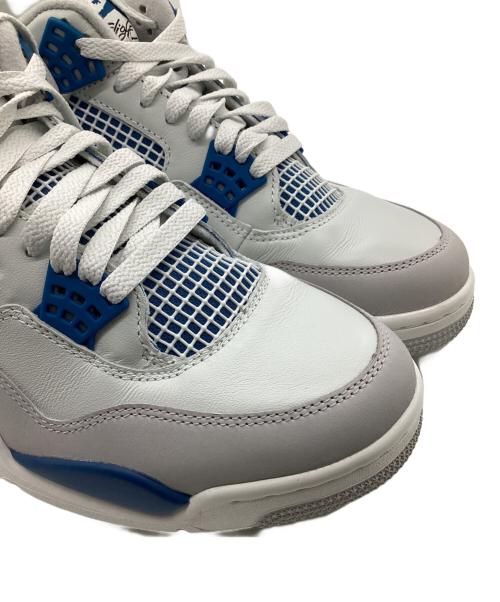 NIKE（ナイキ）NIKE (ナイキ) AIR JORDAN 4 RETRO Industrial Blue（エア ジョーダン 4 レトロ インダストリアル ブルー） ホワイト×グレー サイズ:28cmの古着・服飾アイテム