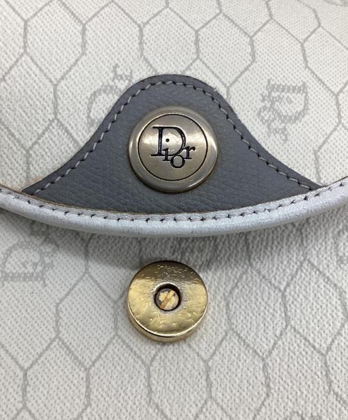 Christian Dior（クリスチャン ディオール）Christian Dior (クリスチャン ディオール) ハニカム柄 ショルダーポーチ ホワイトの古着・服飾アイテム