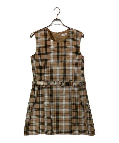 Burberry's（バーバリー）Burberry's (バーバリーズ) ノースリーブワンピース ベージュ サイズ:170 15-16の古着・服飾アイテム