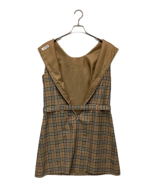 Burberry's（バーバリー）Burberry's (バーバリーズ) ノースリーブワンピース ベージュ サイズ:170 15-16の古着・服飾アイテム